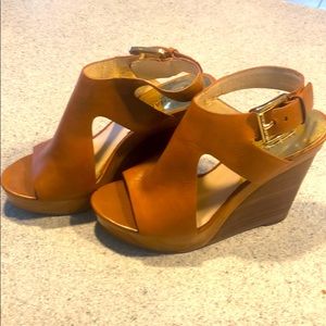 Michael Kors size 7 women’s wedge shoes. 5” heel